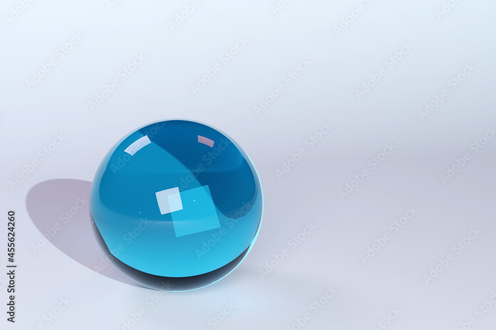 3d illustration geometric volumetric figure blue ball with a shadow on white isolated background 3d illustration geometric volumetric figure blue ball with a shadow on white isolated background