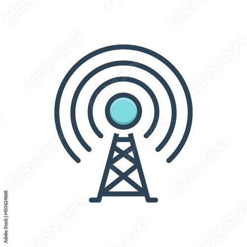 Color illustration icon for transmit