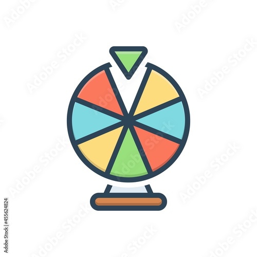 Color illustration icon for fortune