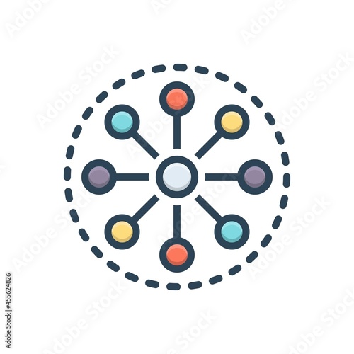 Color illustration icon for clusters