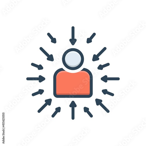 Color illustration icon for throughout