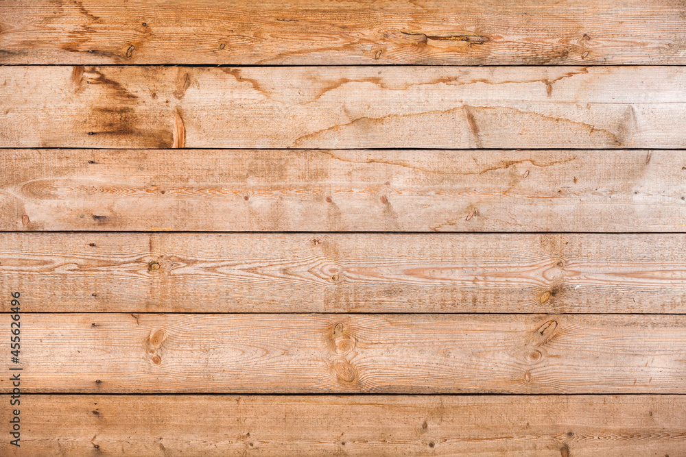 Naklejka premium Grungy wall made of pine wood planks