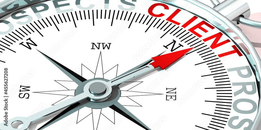 Metal compass with client word Metal compass with client word