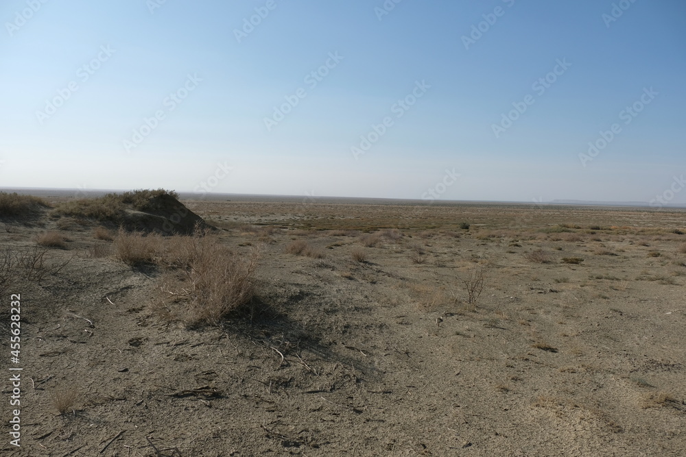 A deserted sandy area near the Aral Sea A deserted sandy area near the Aral Sea