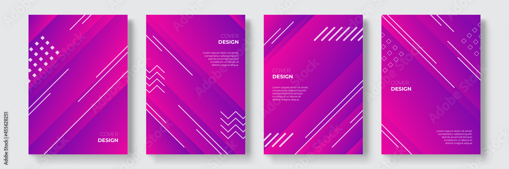 Abstract gradient geometric cover designs, trendy brochure templates, colorful futuristic posters. Vector illustration. Contrast vibrant color abstract background for poster Abstract gradient geometric cover designs, trendy brochure templates, colorful futuristic posters. Vector illustration. Contrast vibrant color abstract background for poster