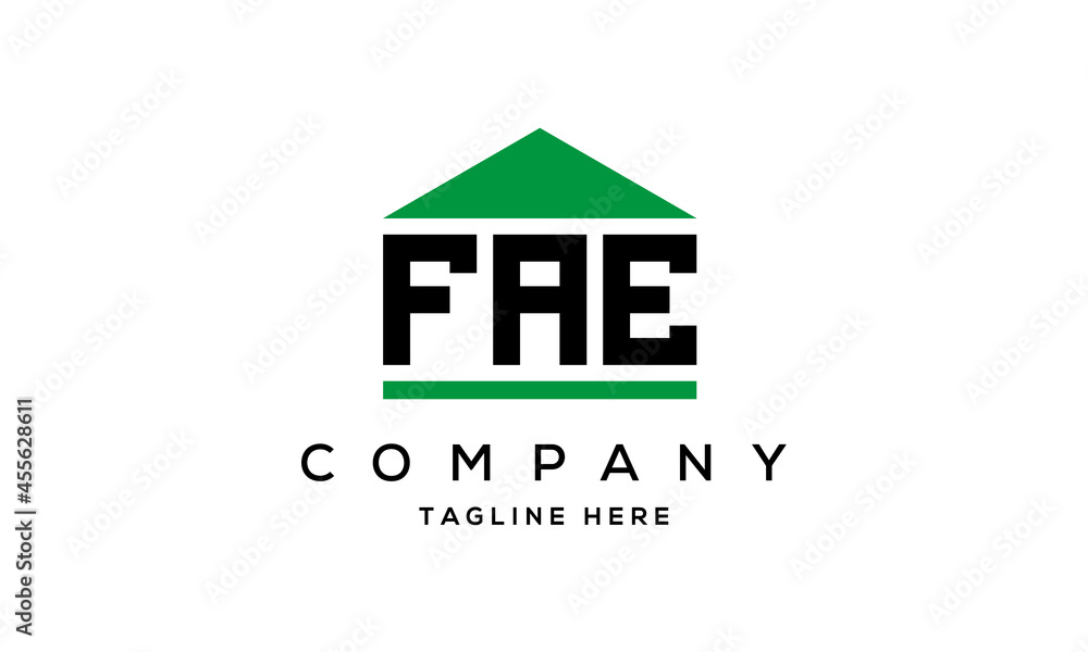 Fototapeta premium FAE three letter house for real estate logo design
