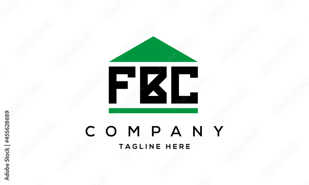 Fototapeta premium FBC three letter house for real estate logo design