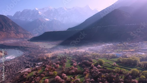 Peach Blossom Snow Mountain in Nyingchi, Xizang, China