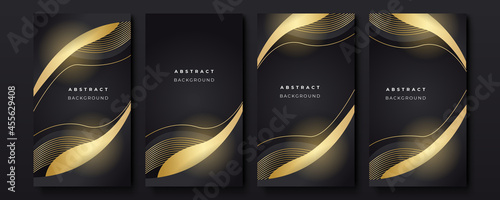 Black and shiny gold abstract background. Luxury black gold background. High quality luxury black gold background with premium concept