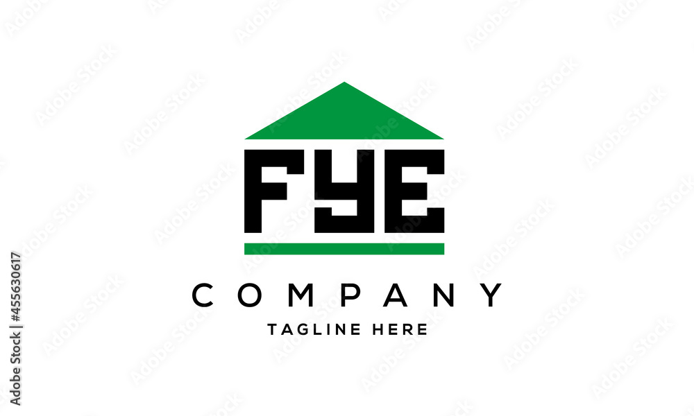 Fototapeta premium FYE three letter house for real estate logo design