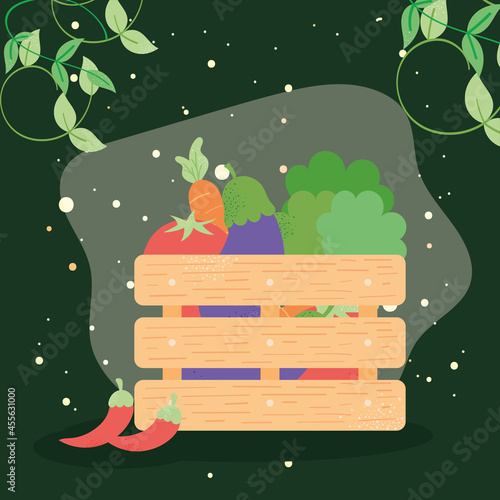 basket with fresh produce