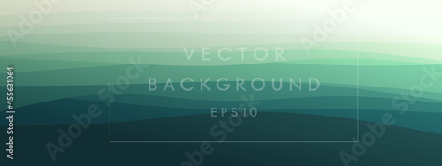 abstract wavy lines geometric trendy gradient  background natural dark green combined color. Modern template for poster business card landing page website. vector illustration eps 10