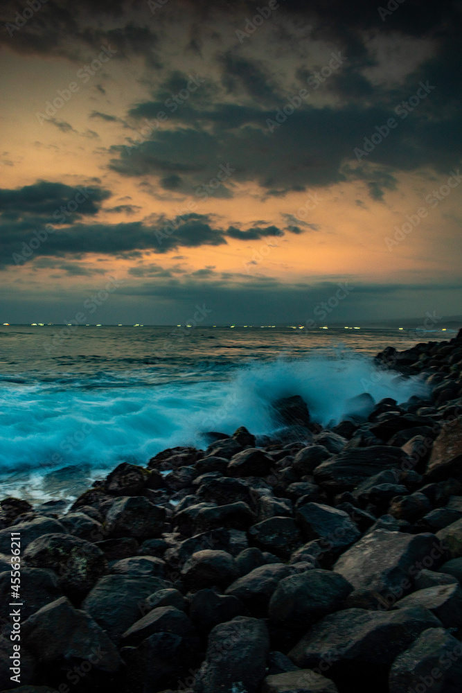 sunset on the sea
