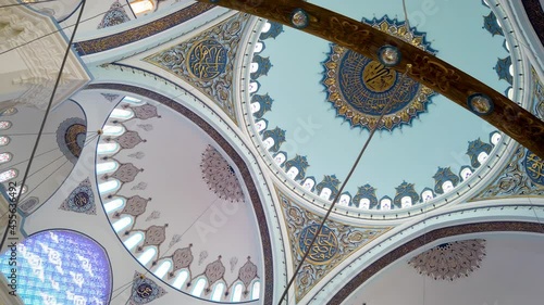 Wallpaper Mural Istanbul, Turkey - September 2021: Istanbul Camlica Mosque interior architectural details. Camlica mosque is Camlica Camii in Turkish and is the biggest mosque in Istanbul Torontodigital.ca