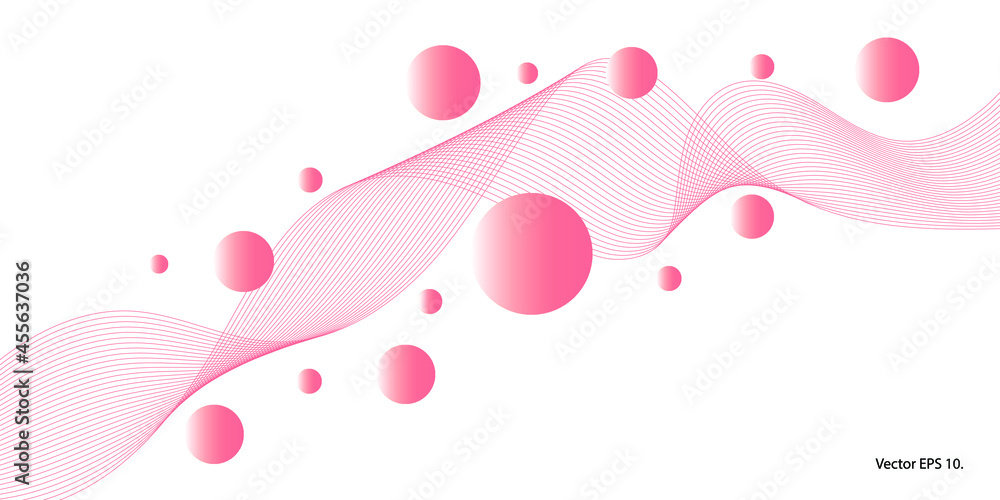 Abstract Pastel wave lines vector background, smooth curve with modern pastel tone and bubbles texture Abstract Pastel wave lines vector background, smooth curve with modern pastel tone and bubbles texture