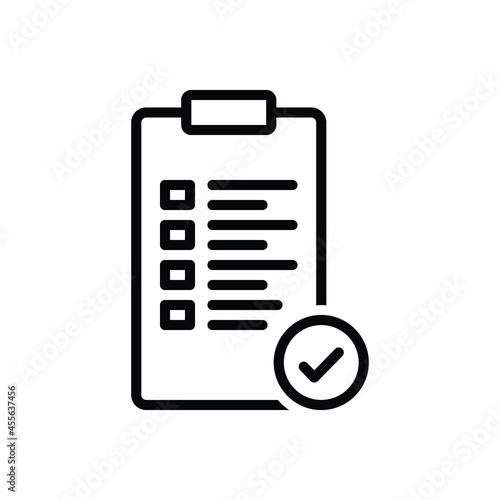 Black line icon for matters