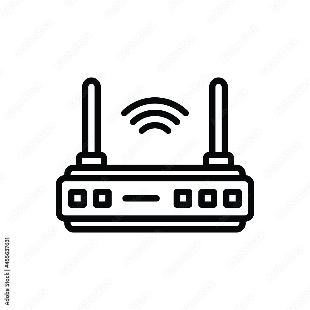 Black line icon for adsl Black line icon for adsl