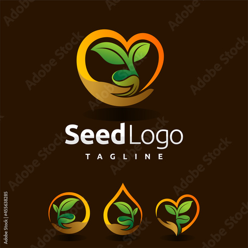 seed logo set with multiple shape