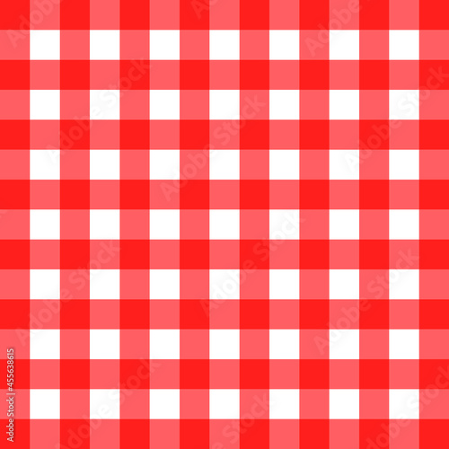 red and white tablecloth