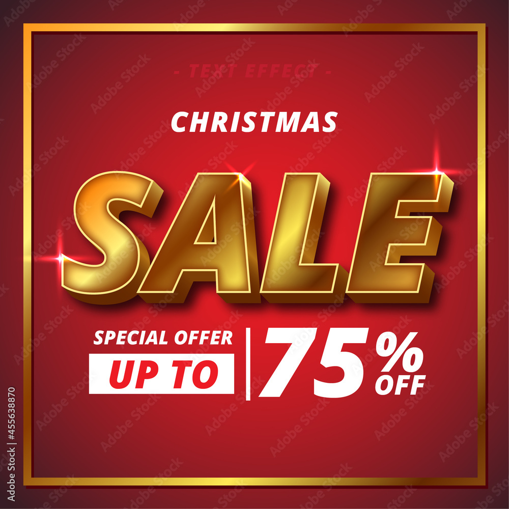 Christmas Sale Banner Text Effect