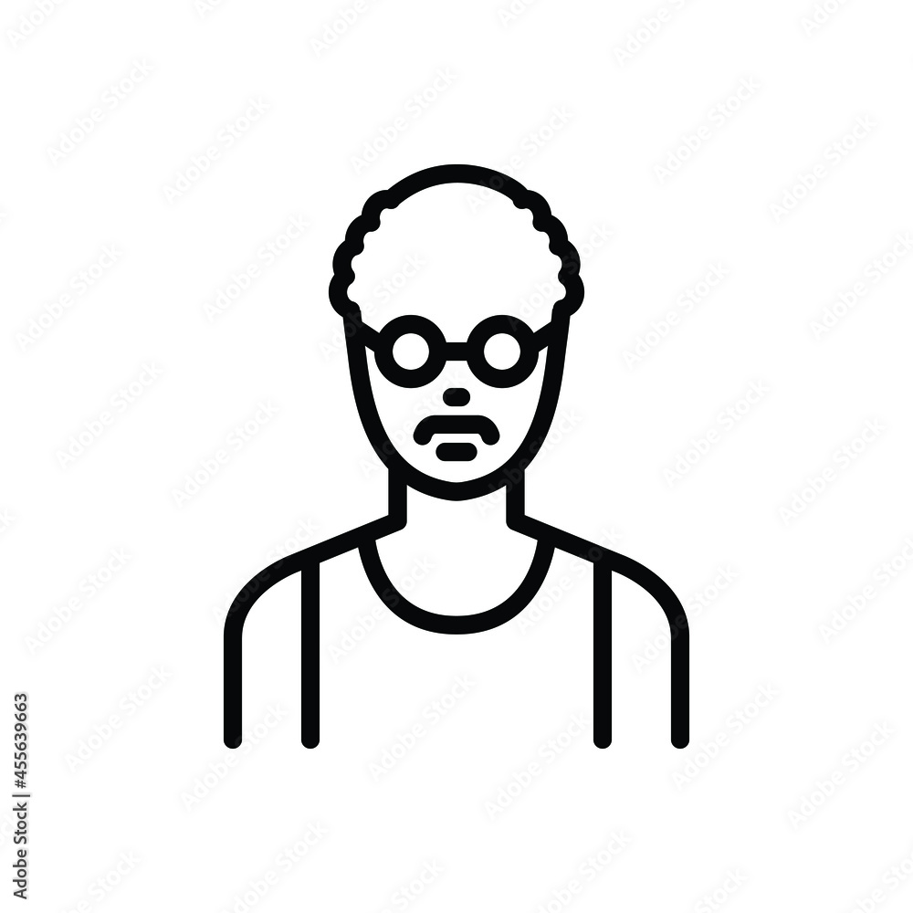 Black line icon for older Black line icon for older