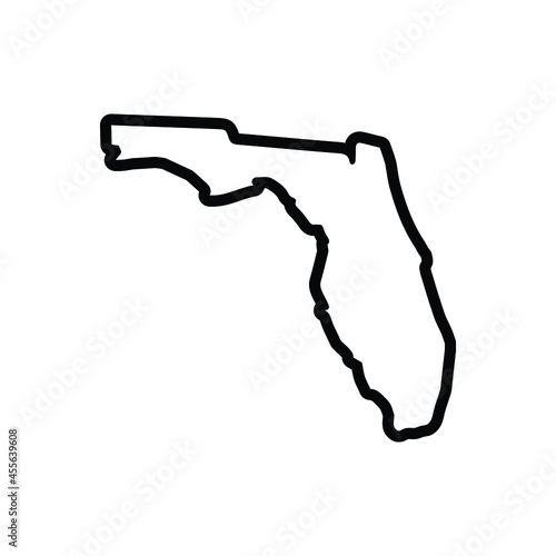 Black line icon for miami
