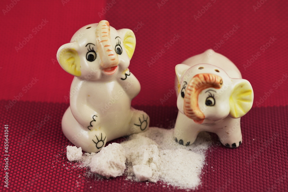 porcelain salt shaker in the shape of elephant porcelain salt shaker in the shape of elephant