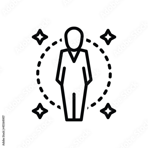 Black line icon for fascinating