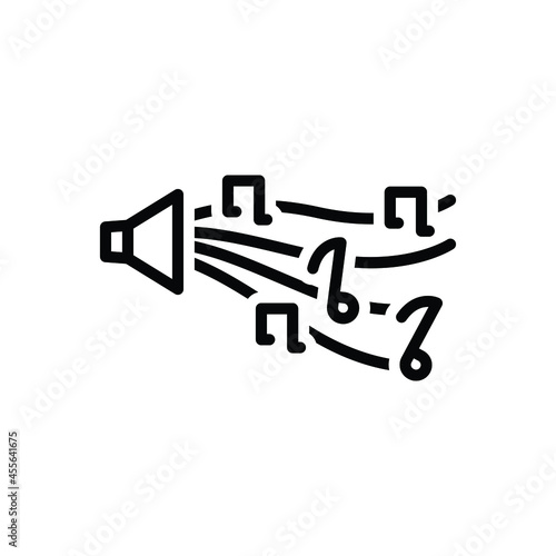 Black line icon for tuning