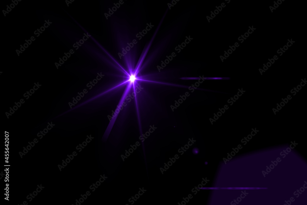 Beautiful optical lens flare effect on black blackground Beautiful optical lens flare effect on black blackground