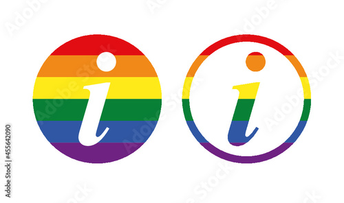 Info sign, set of information icon vector. LGBT