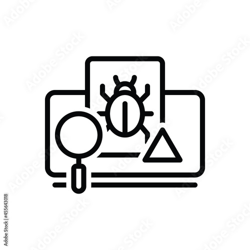 Black line icon for detection