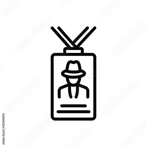 Black line icon for visitor