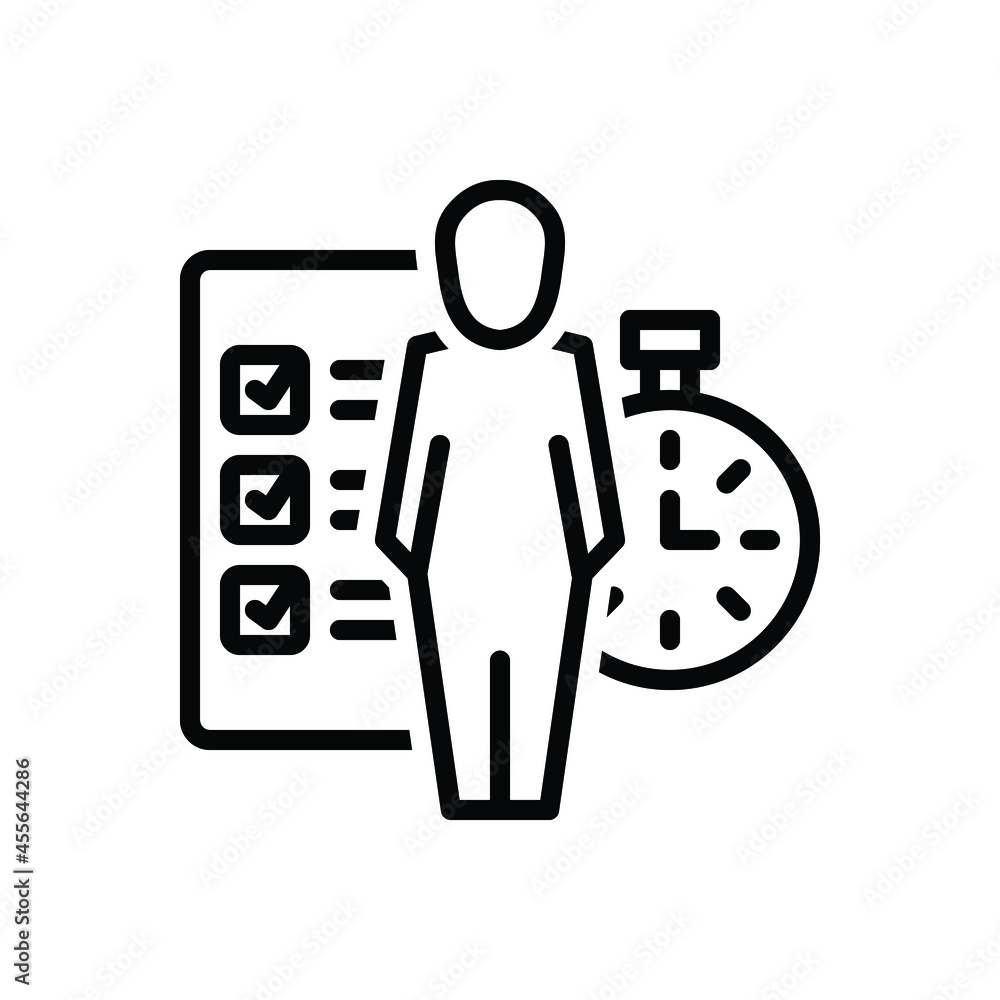 Fototapeta premium Black line icon for disciplines