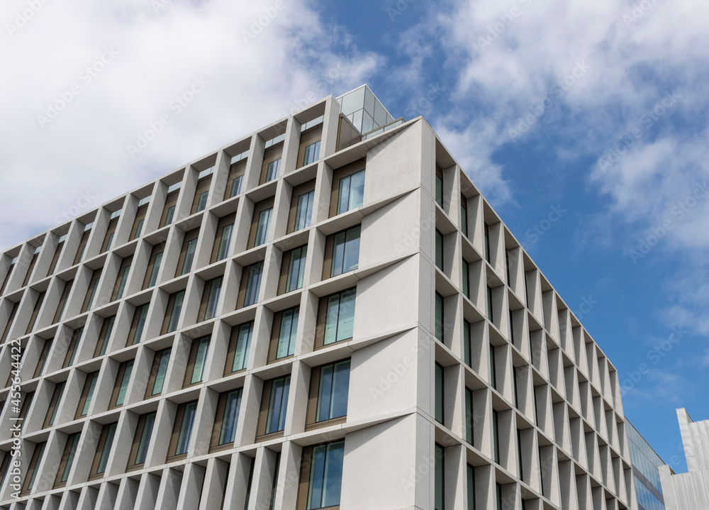 Office building with sky. Modern architecture in Dublin	