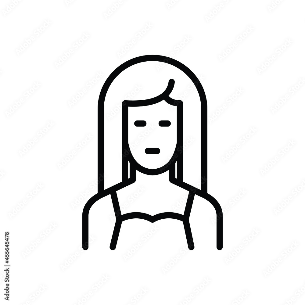 Black line icon for blond
Black line icon for blond