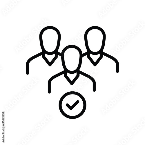Black line icon for capable
