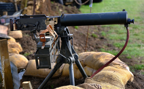 Photos The Vickers machine gun or Vickers gun is a name primarily used to refer to the water-cooled