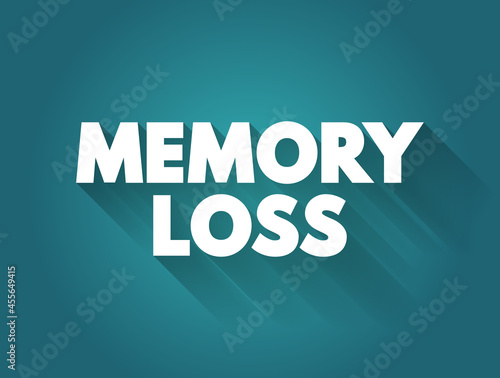 Memory Loss text quote, medical concept background