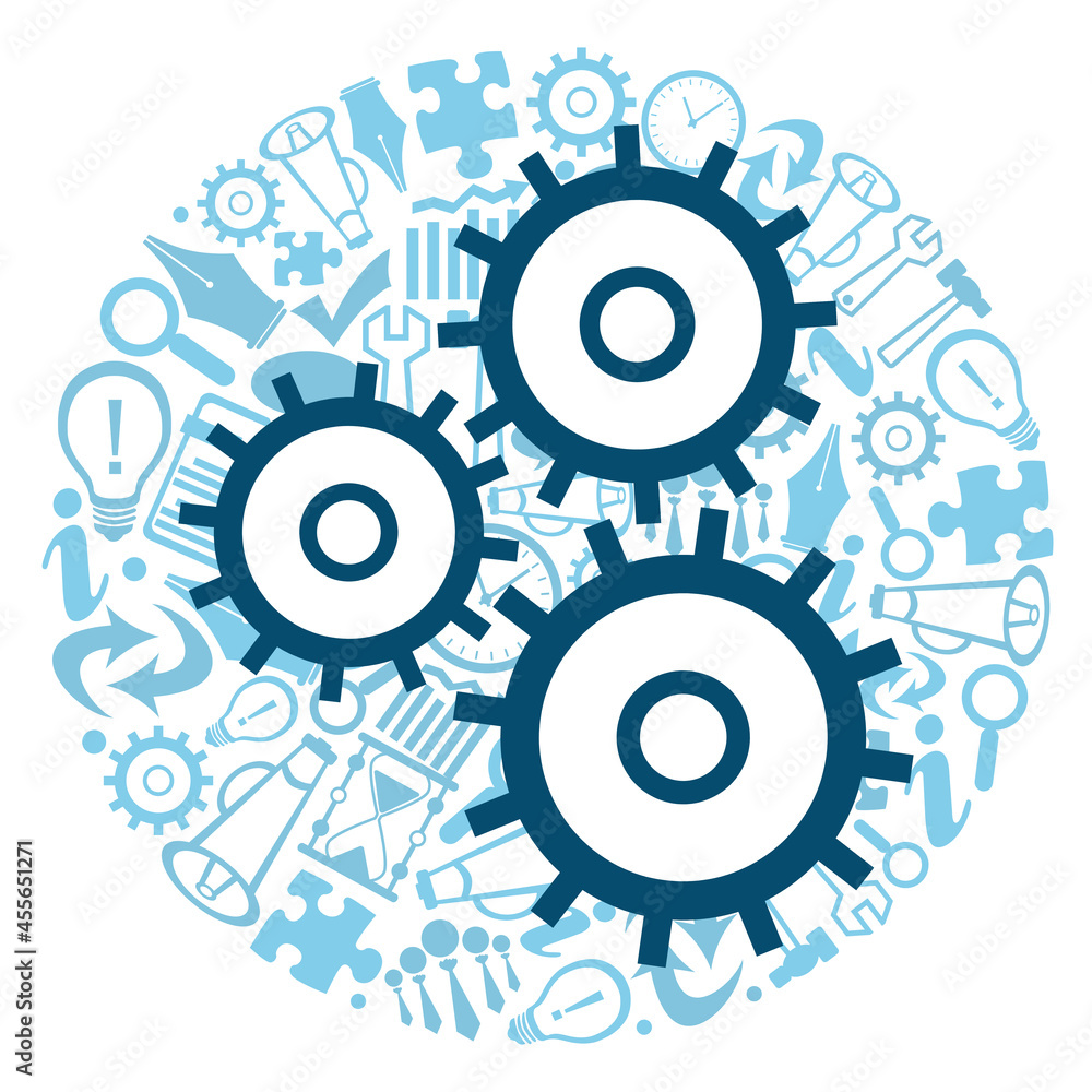 Business Symbols Circular Gears Blue
Business Symbols Circular Gears Blue