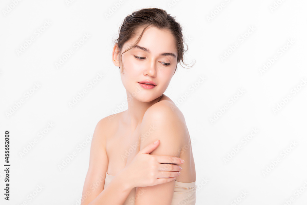 Beautiful young asian woman with clean fresh skin on white background, Face care, Facial treatment, Cosmetology, beauty and spa, Asian women portrait. Beautiful young asian woman with clean fresh skin on white background, Face care, Facial treatment, Cosmetology, beauty and spa, Asian women portrait.