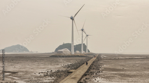 Wind power plant on the west coast of Korea