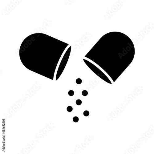Pills icon vector. antibiotic illustration sign. medicines symbol. drug logo. medicine mark.