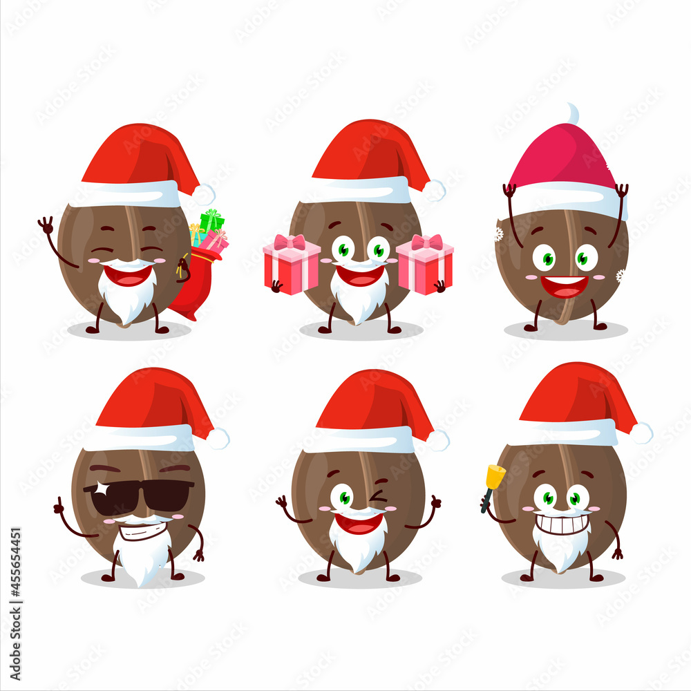 Santa Claus emoticons with walnuts cartoon character Santa Claus emoticons with walnuts cartoon character