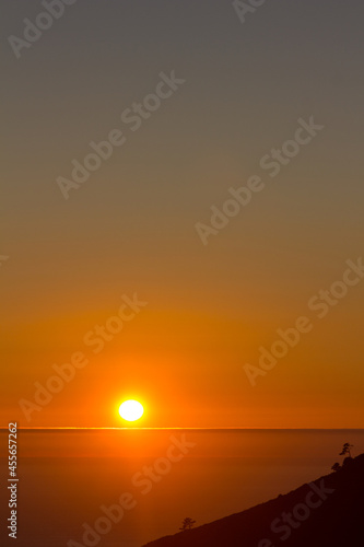 Sunset over the Atlantic Ocean  Galicia  Spain