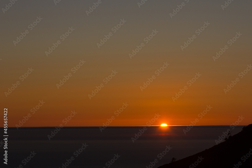 Sunset over the Atlantic Ocean, Galicia, Spain