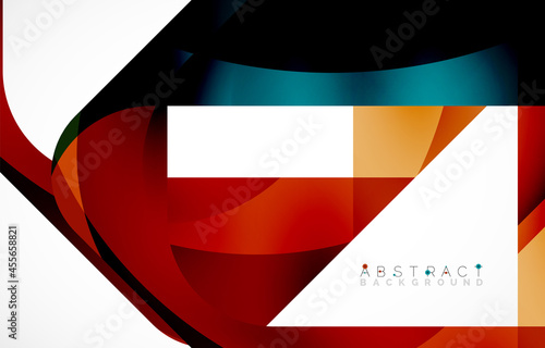 Free Download Minimal background. Abstract square shape with round corners created with wavy forms. Vector Illustration For Wallpaper, Banner, Background, Landing Page - GFXLoad