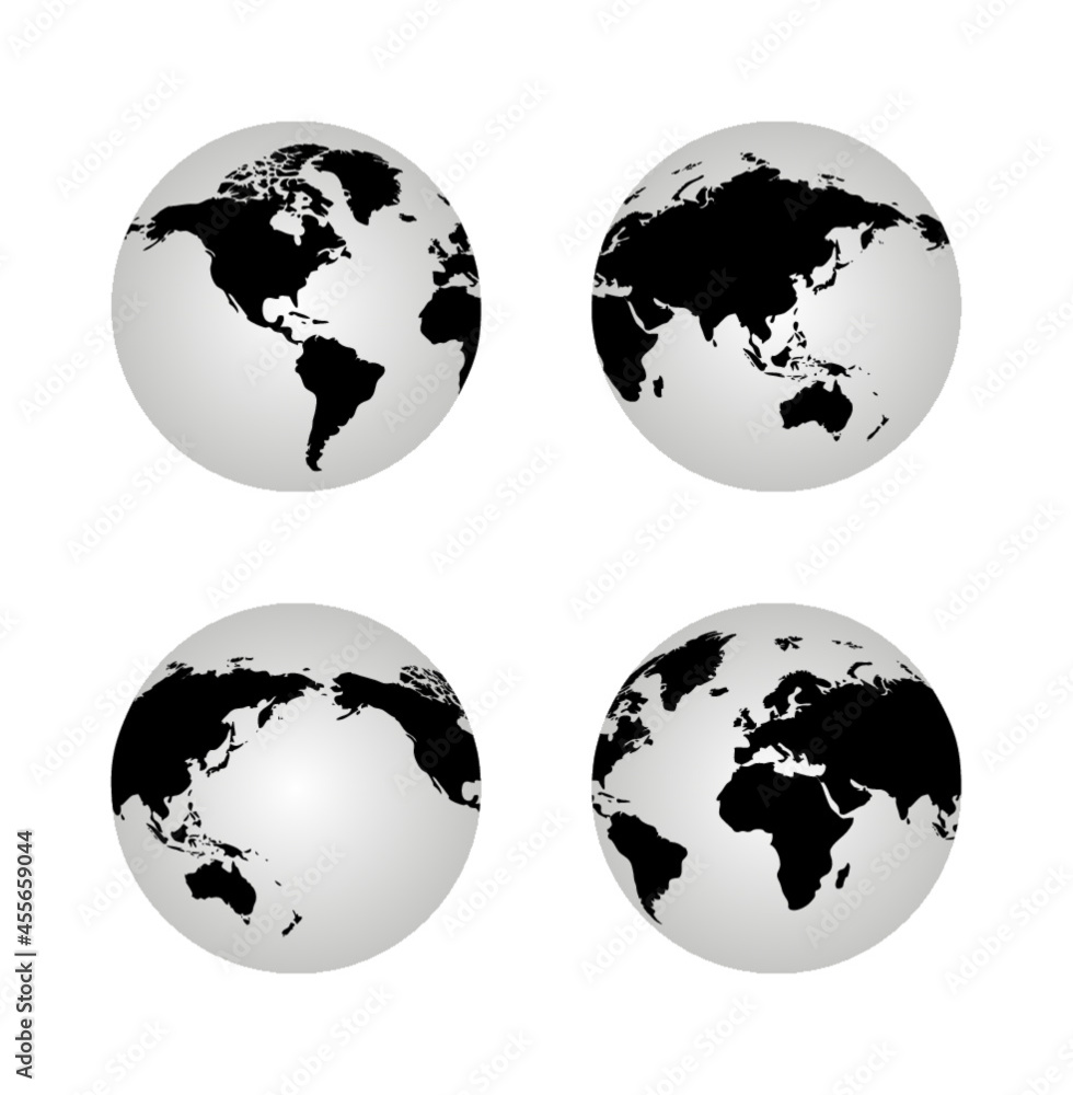 Vector globe of Earth. Vector illustration.
