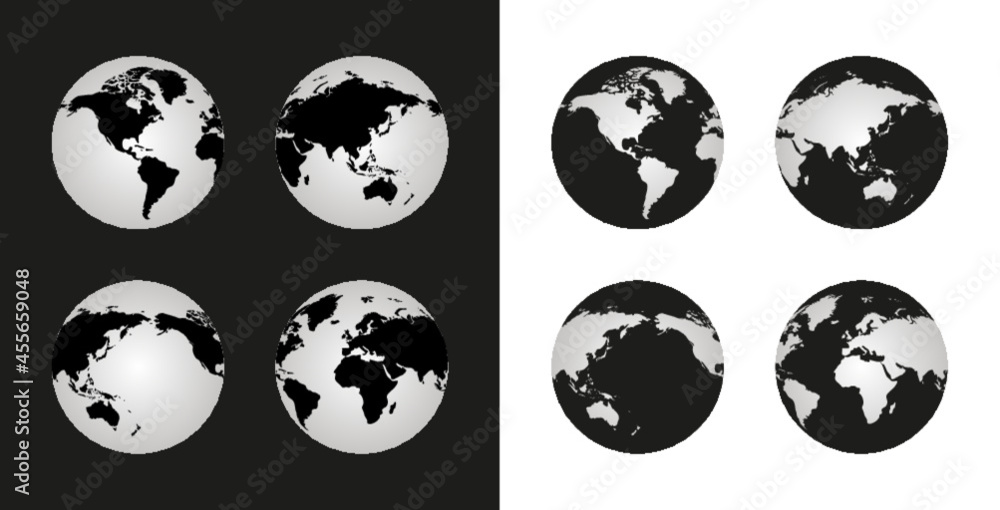 Vector globe of Earth. Vector illustration.
