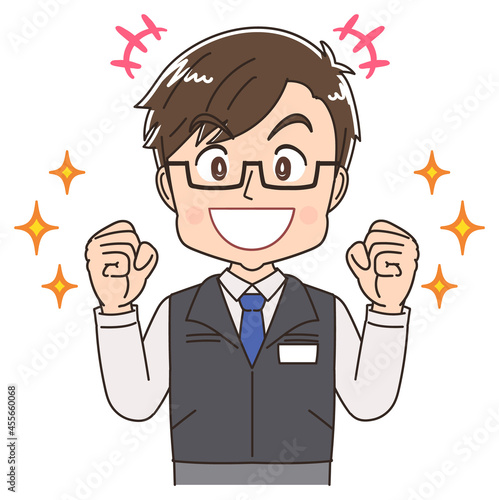 電機屋・家電量販店の店員の男性